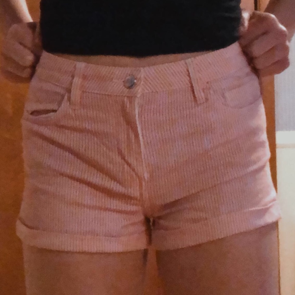 Red striped shorts